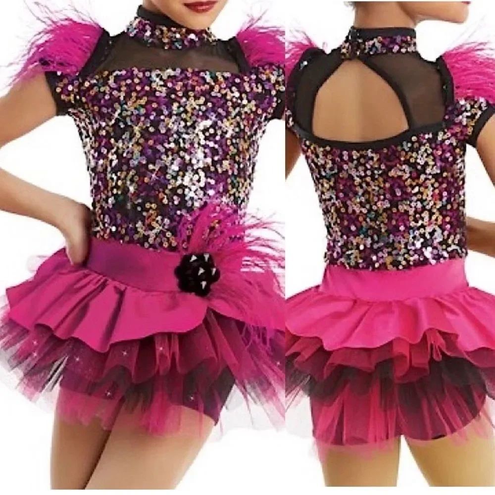 WEISSMAN Dance Costume ONE WAY OR ANOTHER
11477 sequin feather Child MC